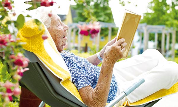 Der Garten des Pflegeheims